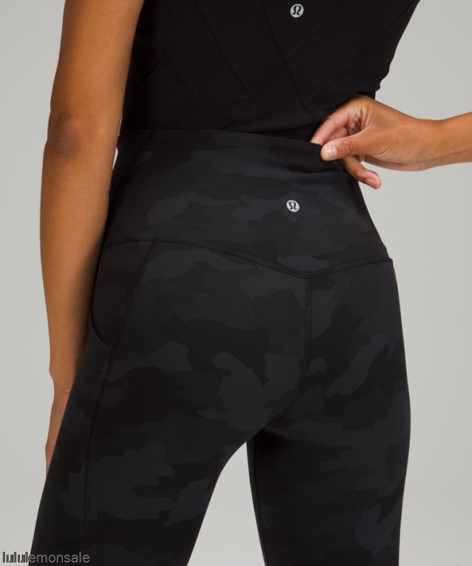 Lululemon Damen DELULU055 | Lululemon Deutschland Camo Deep Carbon Mehrreihige Hoch Sitzende Hose Mit Taschen 25